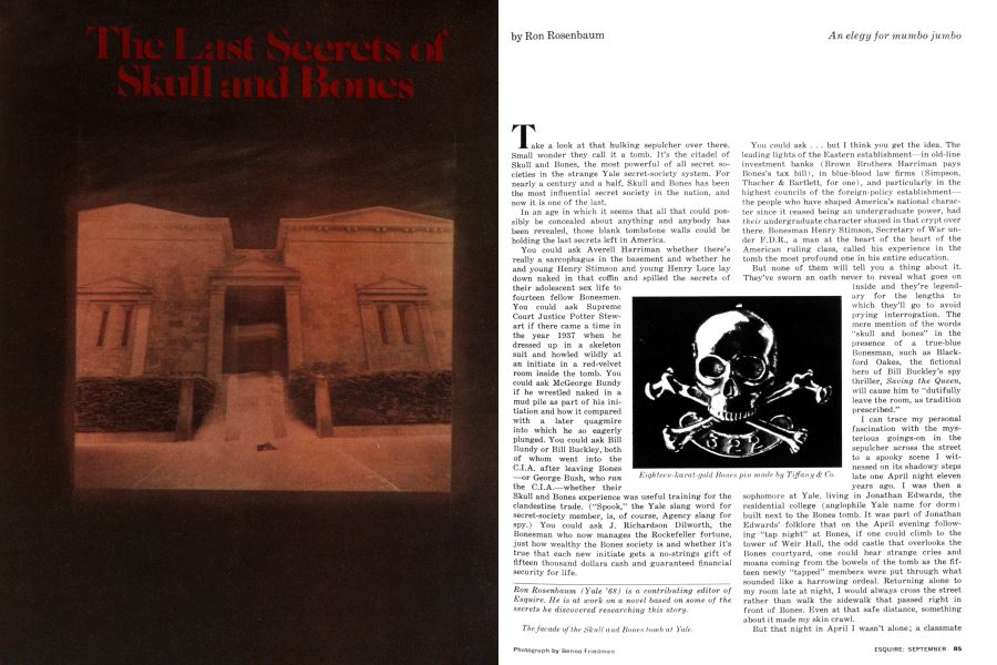 Skull and Bones: America's Most Powerful and Mysterious Secret
