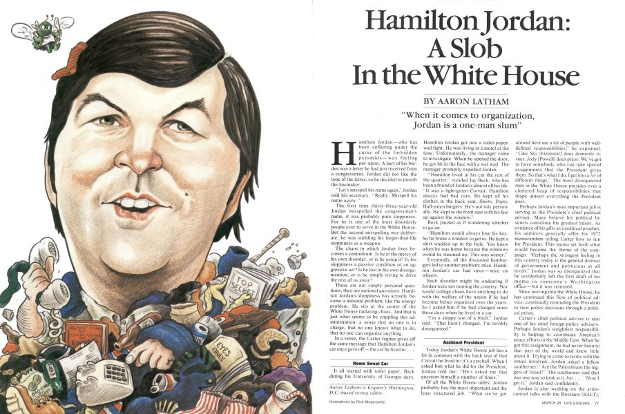 Hamilton Slob in White House | Esquire | March 28, 1978