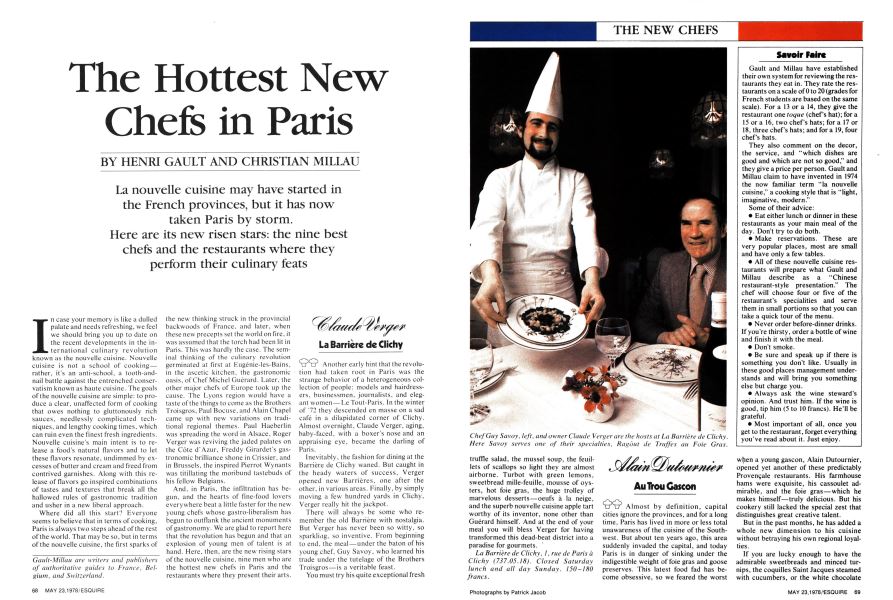 The Hottest New Chefs in Paris | Esquire | May 23, 1978