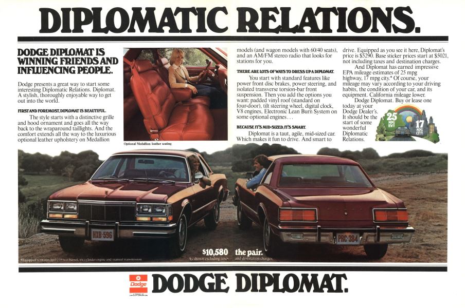 Dodge: Diplomat | Esquire | June 6, 1978