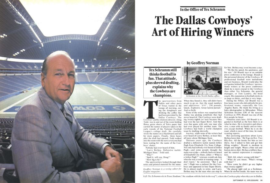 The Dallas Cowboys' Art of Hiring Winners, Esquire