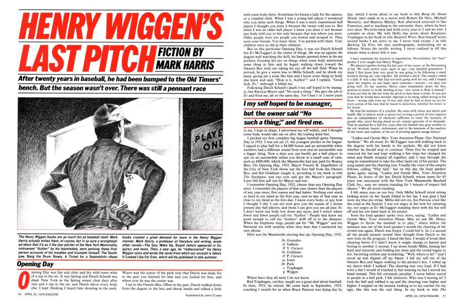 Henry Wiggen's Last Pitch