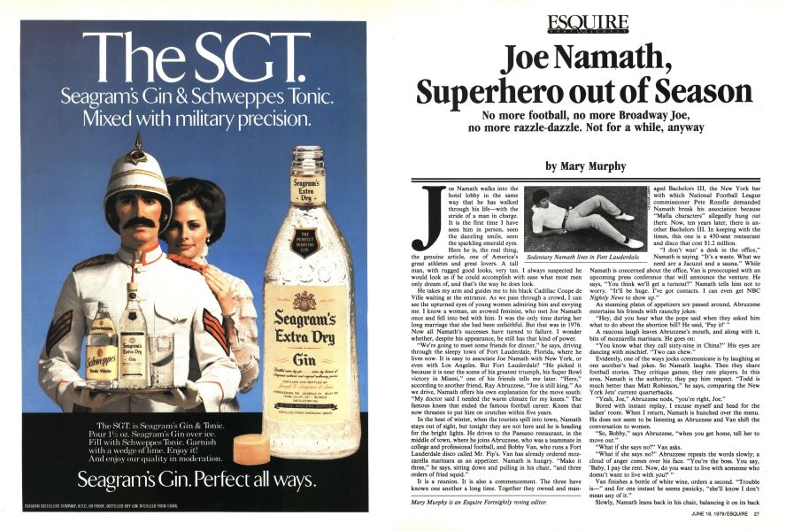 JOE NAMATH 1973-75 JETS GAME JERSEY MYSTERY SWATCH BOX!