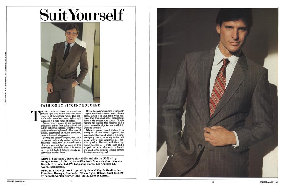 Suit Yourself | Esquire | MARCH 1981