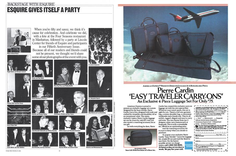 ESQUIRE GIVES ITSELF A PARTY