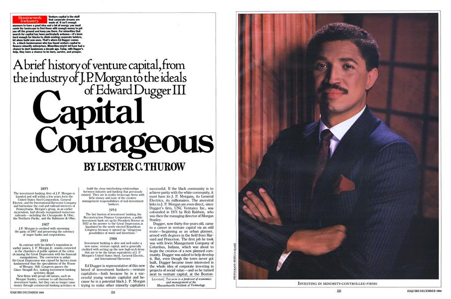 Capital Courageous, Esquire