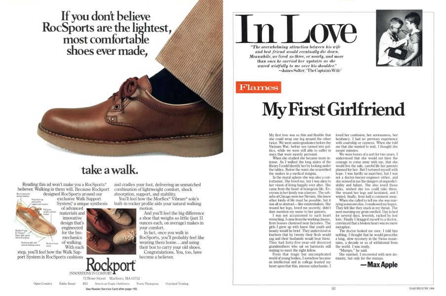 My First Girlfriend | Esquire | JUNE 1986