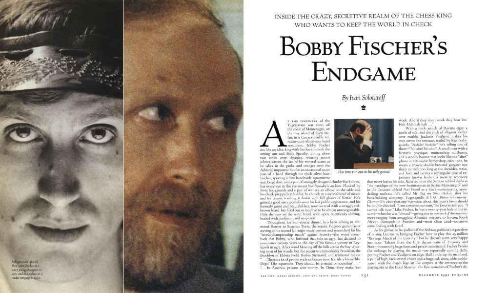 Bobby Fischer S Endgame Esquire December 1992