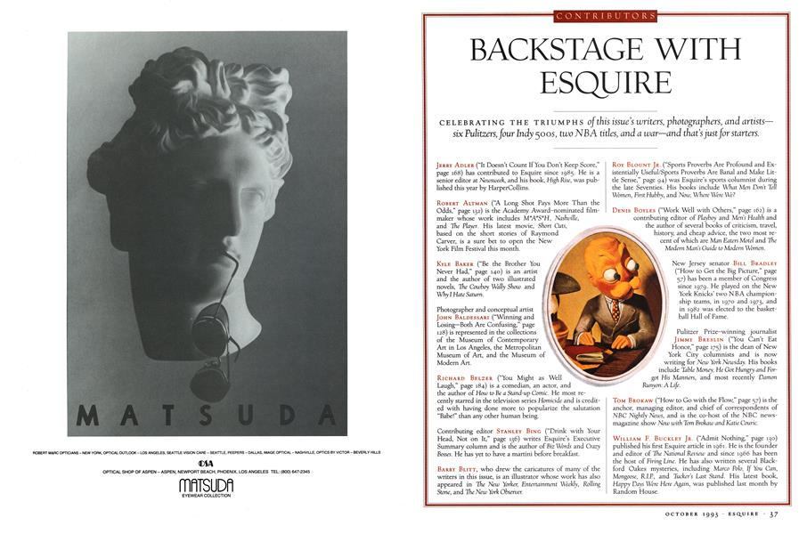 BACKSTAGE WITH ESQUIRE