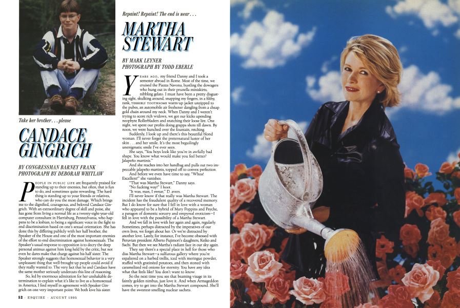 MARTHA STEWART Esquire AUGUST 1995