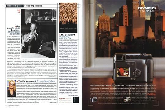 The Indefensible Position - July | Esquire