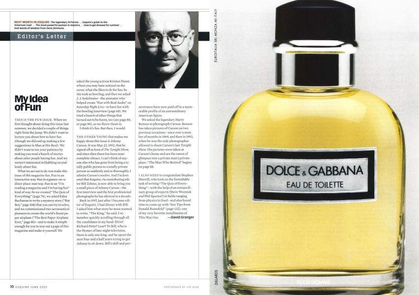 My Idea Of Fun Esquire June 2002