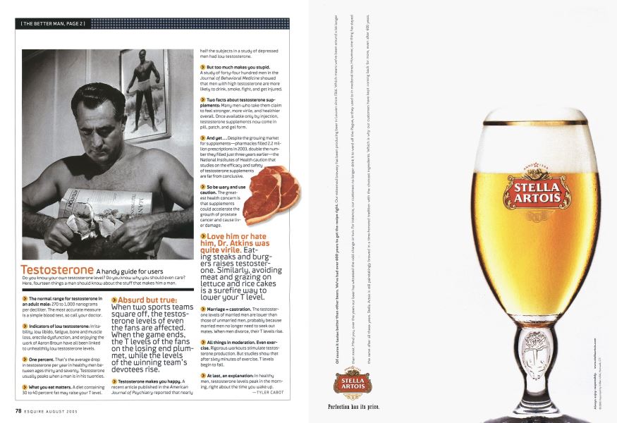 Testosterone | Esquire | August 2005