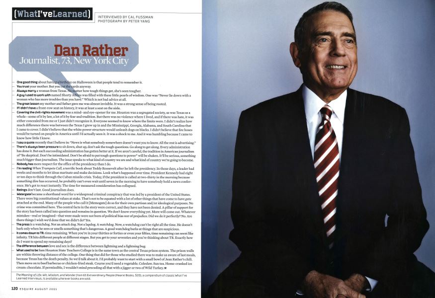 Dan Rather | Esquire | August 2005