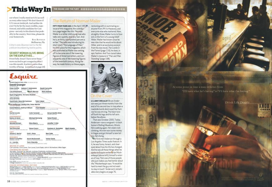 The Return of Norman Mailer Esquire JANUARY 2007