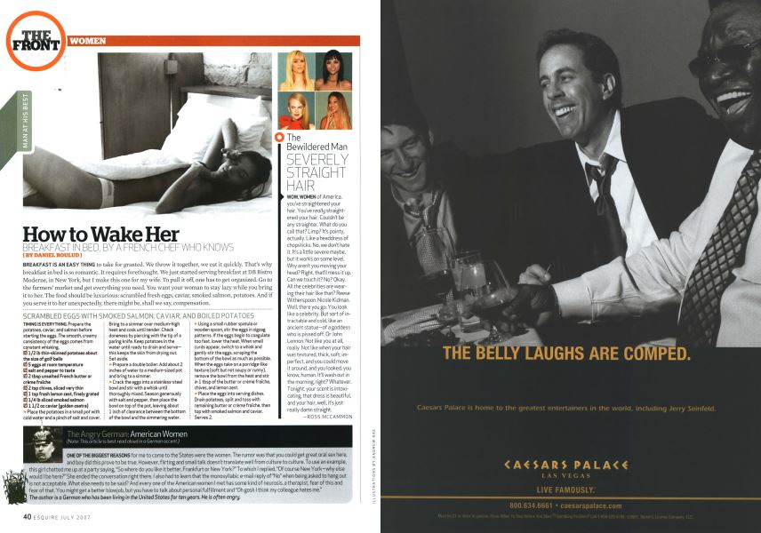 The Bewildered Man Severely Straight Hair Esquire July 2007