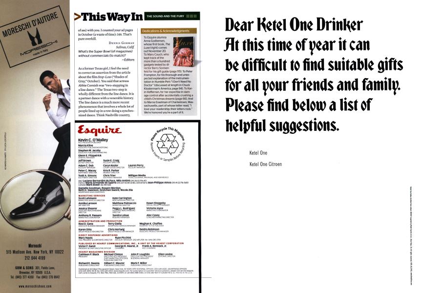 Ketel One Vodka Esquire DECEMBER 2007