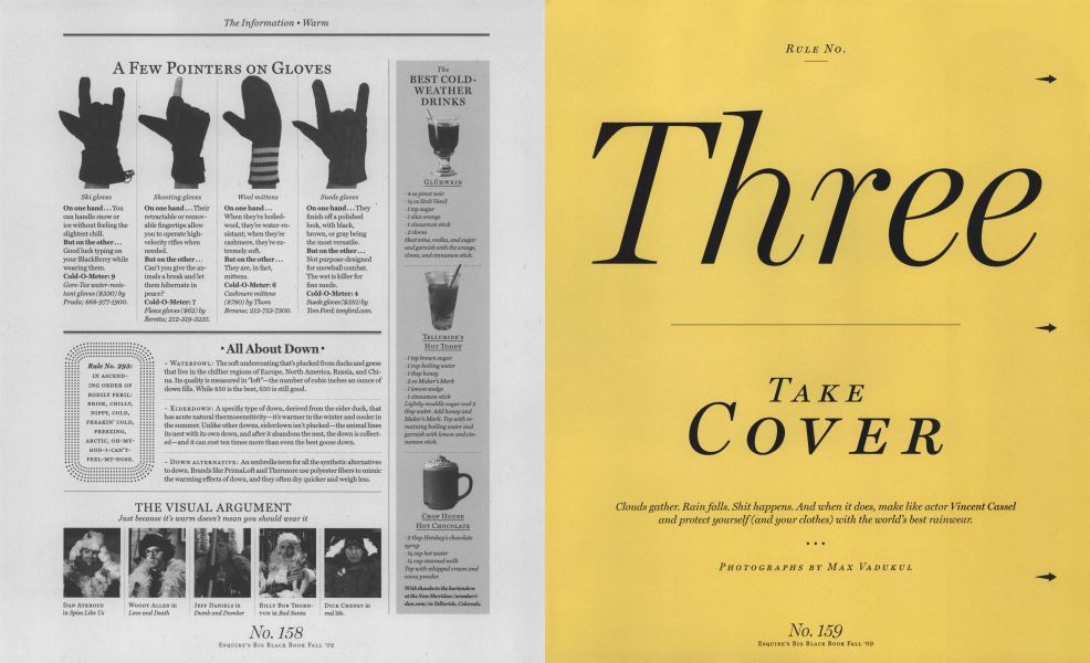 Take Cover | Esquire | Fall 2009
