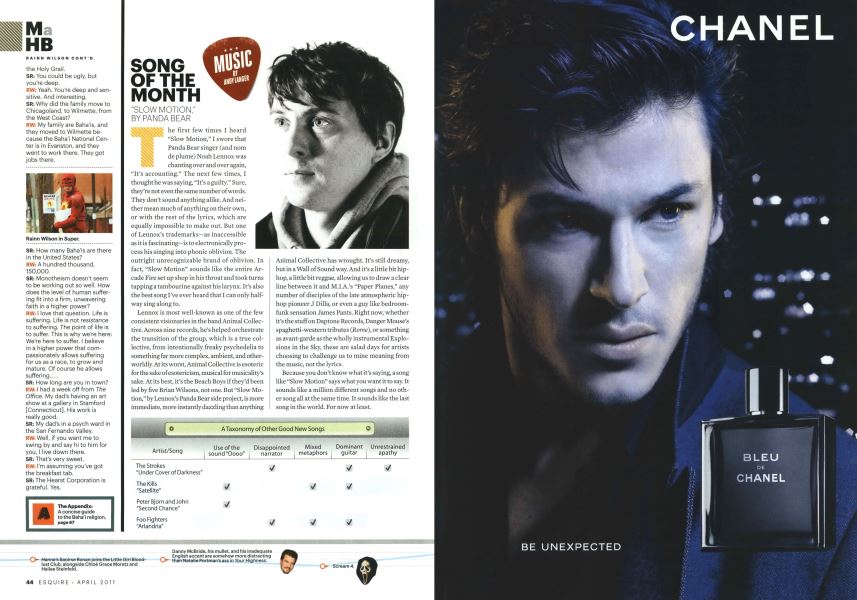 Song of the Month Esquire APRIL 2011