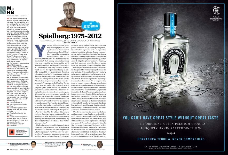 Spielberg: 1975-2012 | Esquire | JANUARY 2012