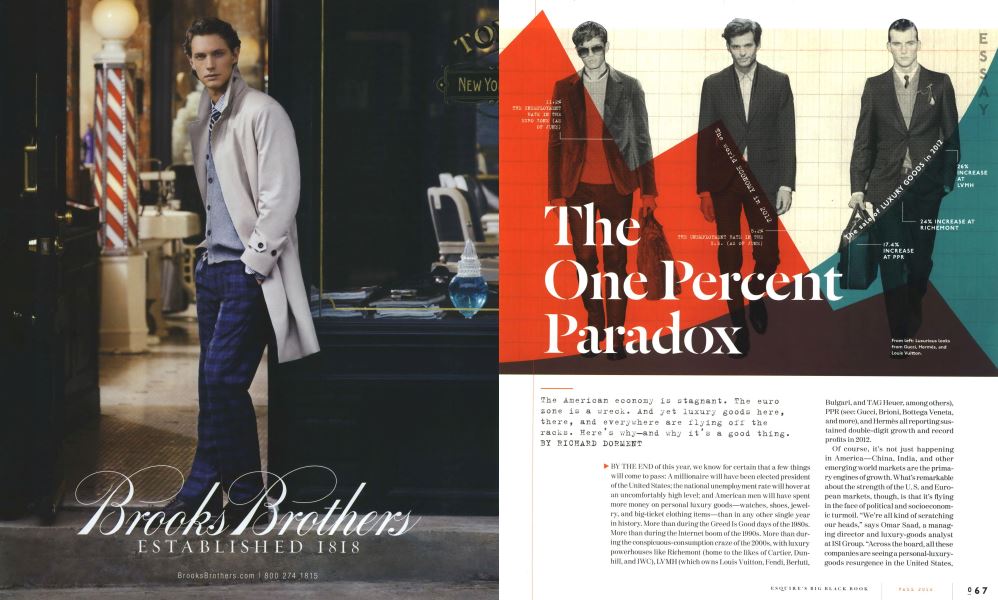 The One Percent Paradox | Esquire | FALL/WINTER 2012
