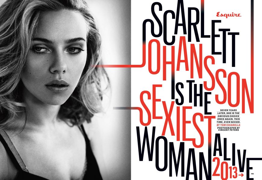 869px x 600px - Scarlett Johansson Is the Sexiest Woman Alive | Esquire | NOV. 2013