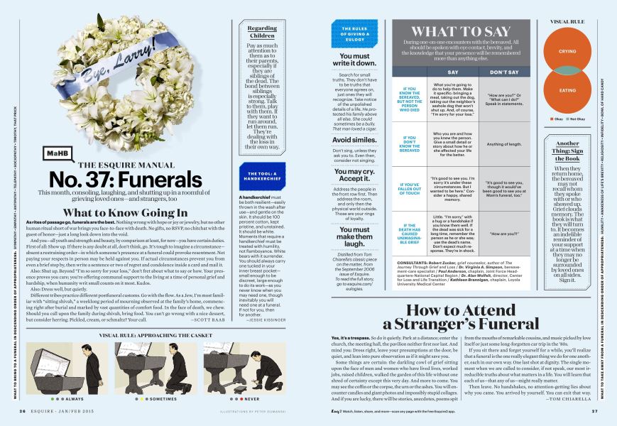 How To Attend A Stranger s Funeral Esquire JANUARY FEBRUARY 2015