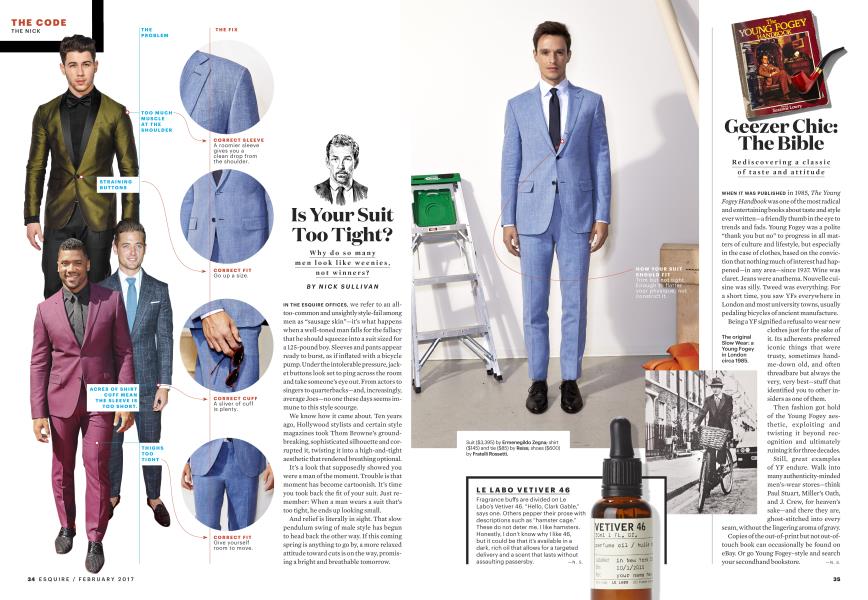 Is Your Suit Too Tight? | Esquire | FEBRUARY 2017
