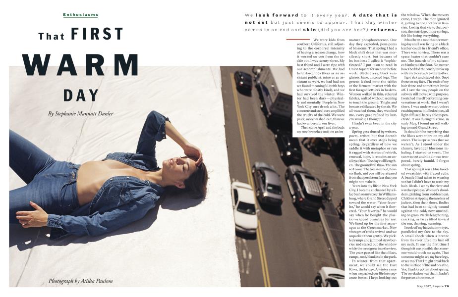 That First Warm Day Esquire MAY 2017