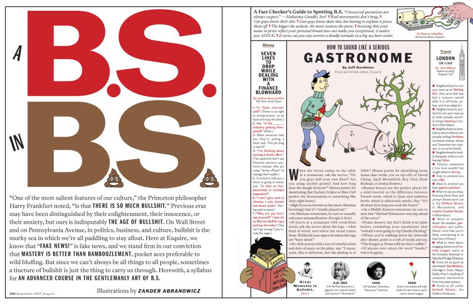 A Fact Checker’s Guide To Spotting B.S. | Esquire | SEPTEMBER ’17