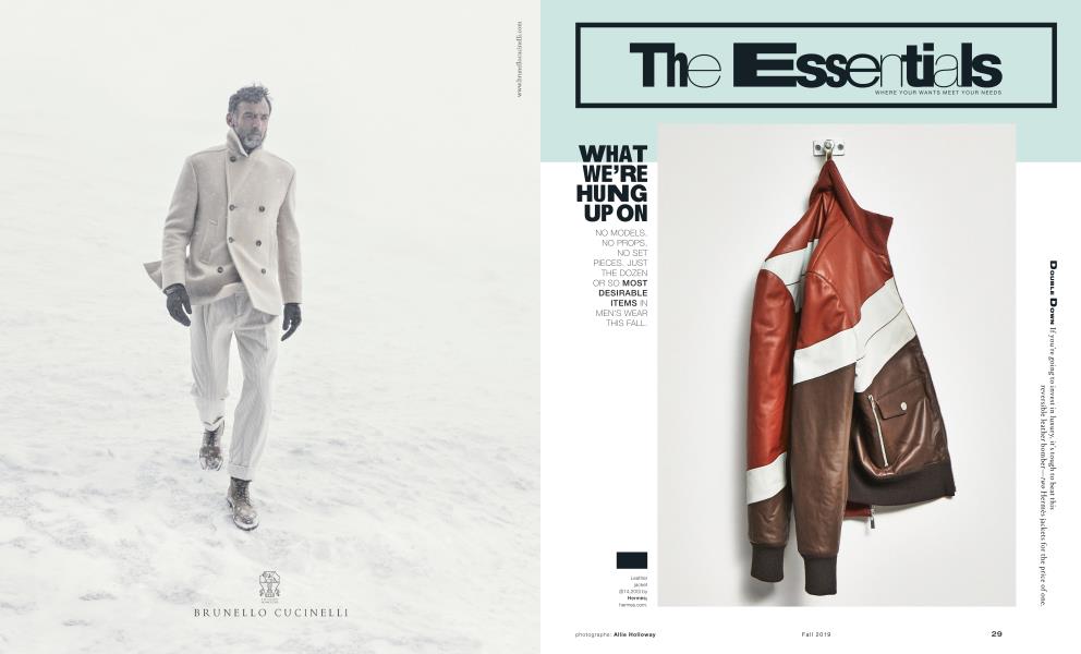 WHAT WE’RE HUNG UP ON | Esquire | FALL + WINTER 2019