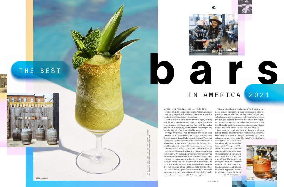 THE BEST bars IN AMERICA Esquire SUMMER 2021